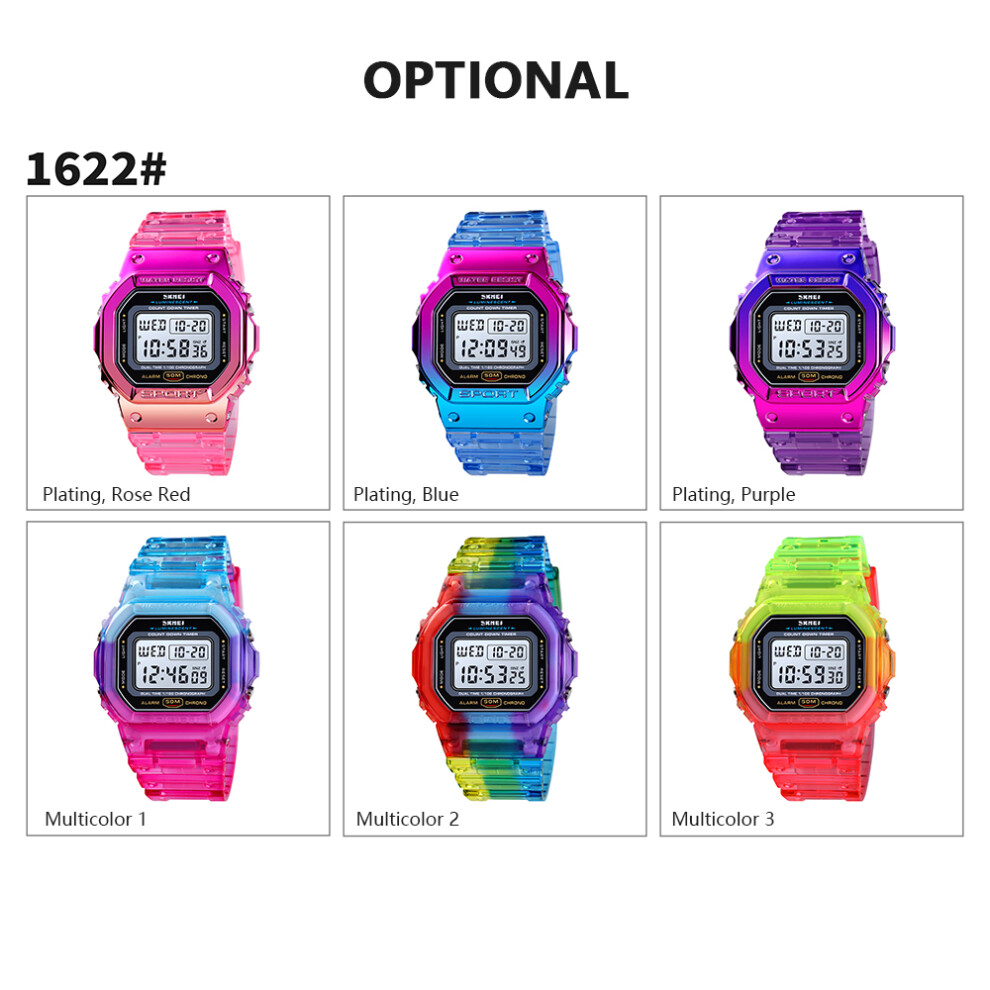 Skmei Women Digital Watch Dual Time Date Alarm 5Atm Waterproof 448787377951