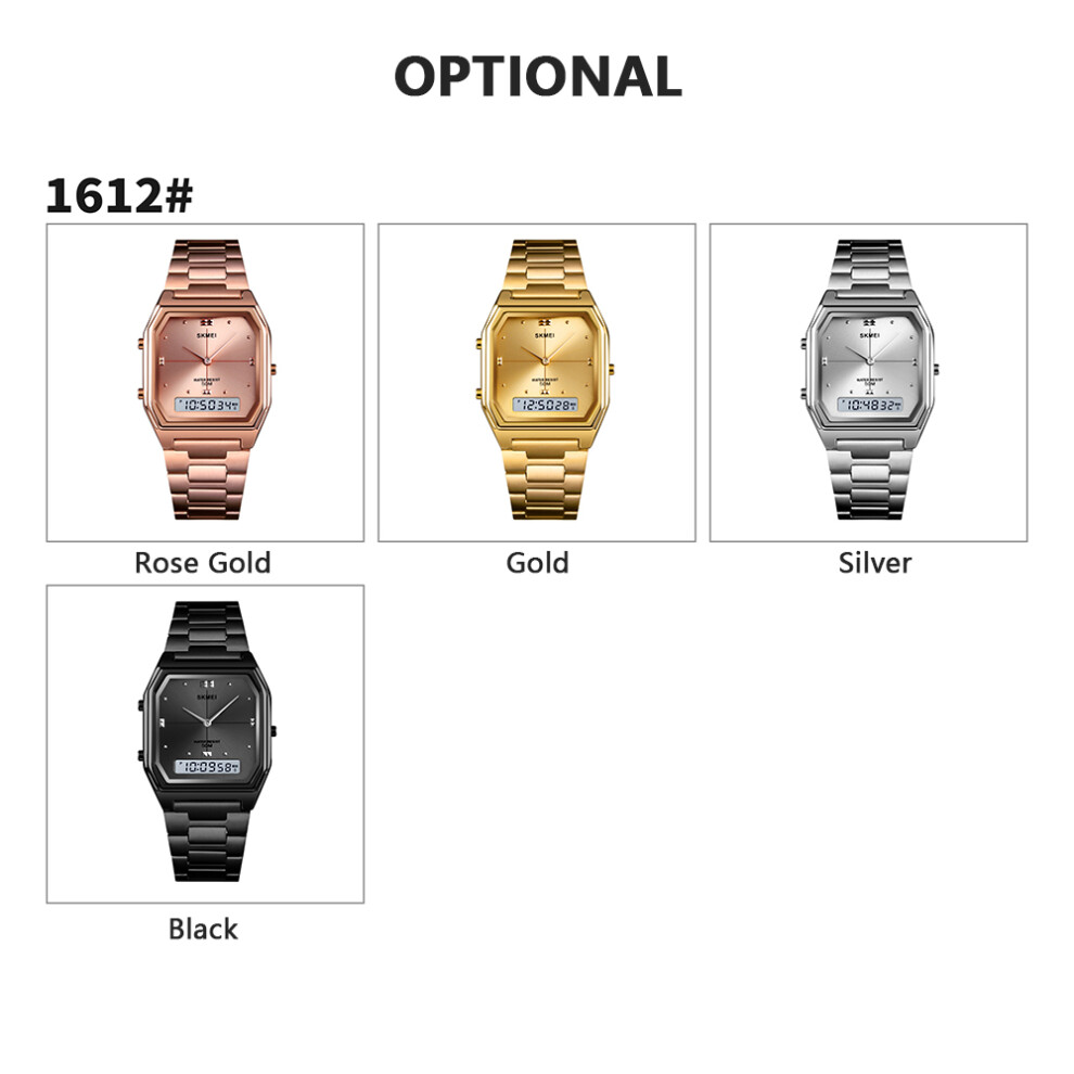 Skmei Ultrathin Digital Watch 3 Time 5Atm Waterproof Alarm Date Week 448787378057