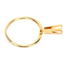 (Yellow(Long)) Diamonds Holder Gemstones Spring Prong Claw Ring Yellow