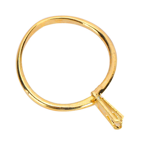 (Yellow(Short)) Diamonds Holder Gemstones Spring Prong Claw Ring Yellow 1