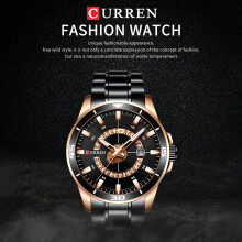 CURREN 8359 Men's Quartz Watch Calendar Waterproof Luminous Steel