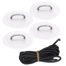 (White Patch) 4pcs Inflatable Boat Kayak DRing Pad Patch White