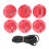 (Red) 6pcs Inflatable Boat Kayak DRing Pad Patch White 1