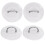 (White Patch) 4pcs Inflatable Boat Kayak DRing Pad Patch White 4