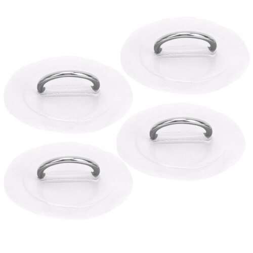 (White Patch) 4pcs Inflatable Boat Kayak DRing Pad Patch White 2