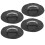 (Black Patch) 4pcs Inflatable Boat Kayak DRing Pad Patch White 3
