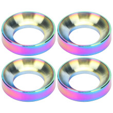 (Colorful) 4Pcs Mountain Bike Titanium Screw Bolts Spacers Brake Caliper M6 Gold