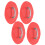 (Red Patch) 4pcs Inflatable Boat Kayak DRing Pad Patch White 5