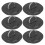 (Black) 6pcs Inflatable Boat Kayak DRing Pad Patch White 2