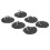 (Black) 6pcs Inflatable Boat Kayak DRing Pad Patch White 5