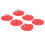 (Red) 6pcs Inflatable Boat Kayak DRing Pad Patch White 5