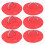 (Red) 6pcs Inflatable Boat Kayak DRing Pad Patch White 4