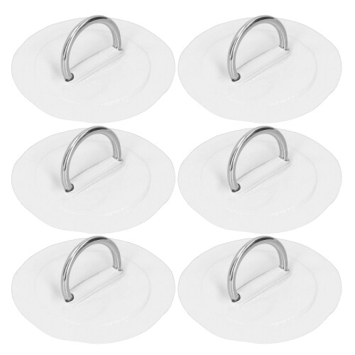 (White) 6pcs Inflatable Boat Kayak DRing Pad Patch White 1