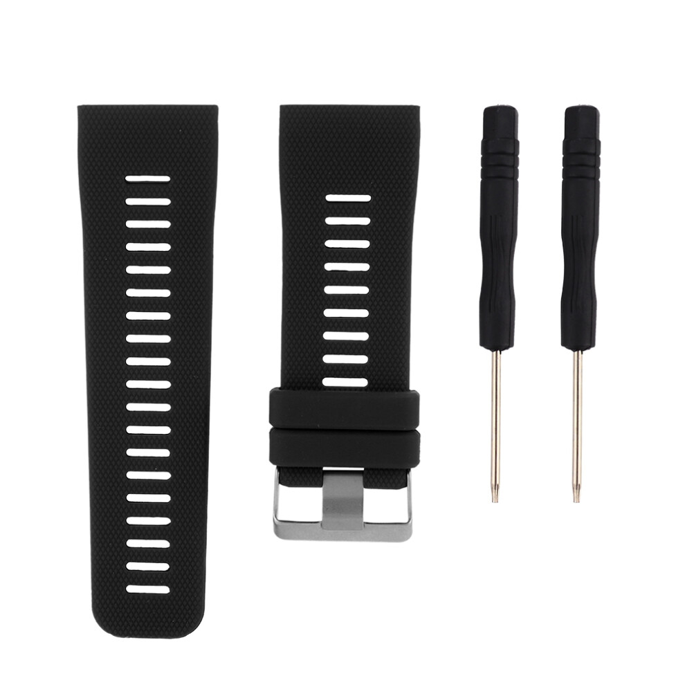 Silica Gel Watch Band Fit Garmin Vivoactive Hr Black 448787387684