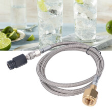 CGA320 Tank Connector Soda CO2 Refill Adapter Stainless Steel with 60in Hose
