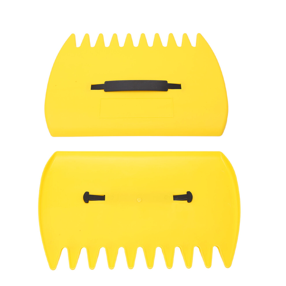 2Pcs Yellow Fall Leaf Grabbers, Hand Rakes For Dead Branches And Leaves 7631357173982