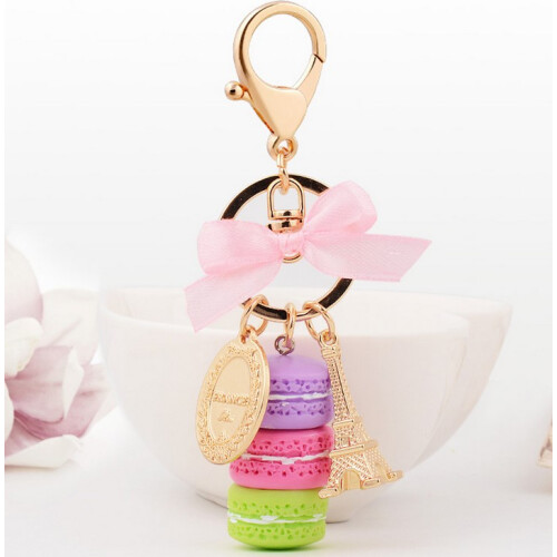 Macaron Cake Shape Bag Pendant Gift (Purple) 1