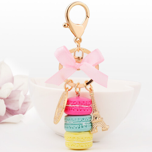 Macaron Cake Bag Pendant Gift (Rose Red) 1