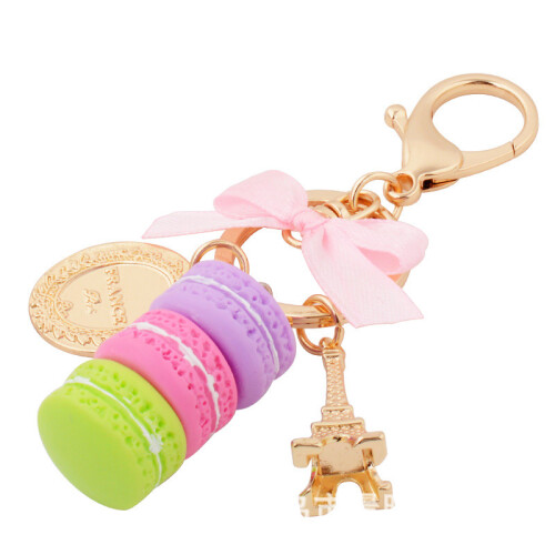Macaron Cake Bag Pendant Gift (Rose Red) 2