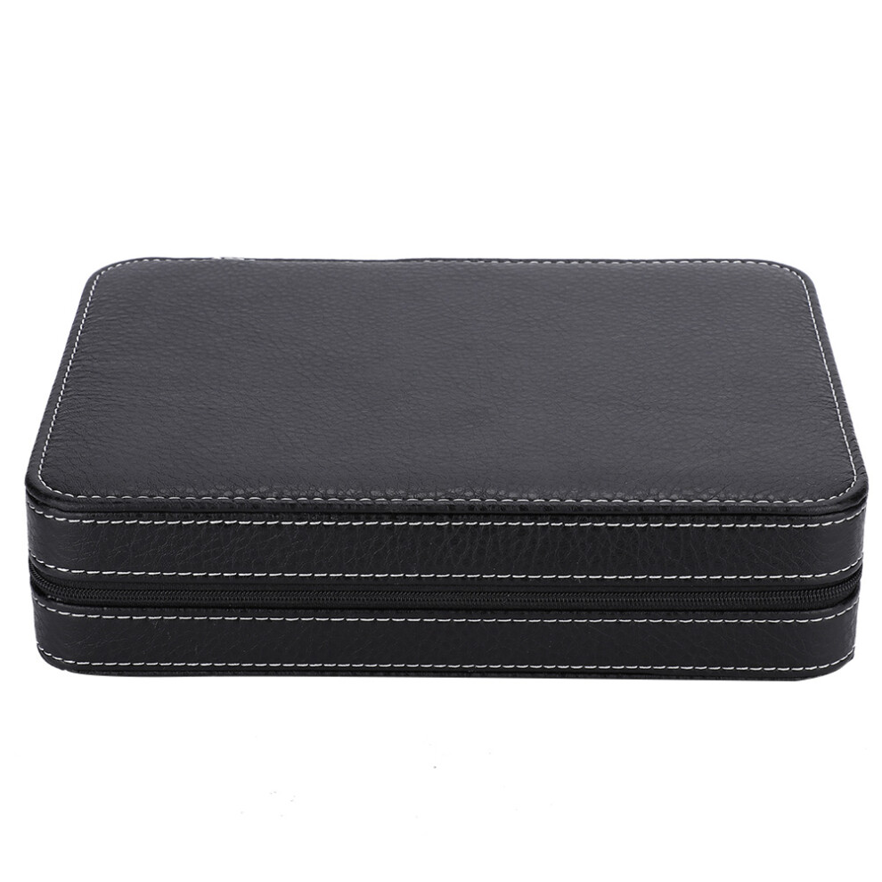 Portable 8 Grids Leather Watch Box Zipper Organizer-image-OPC-PMMBPBS-NEW