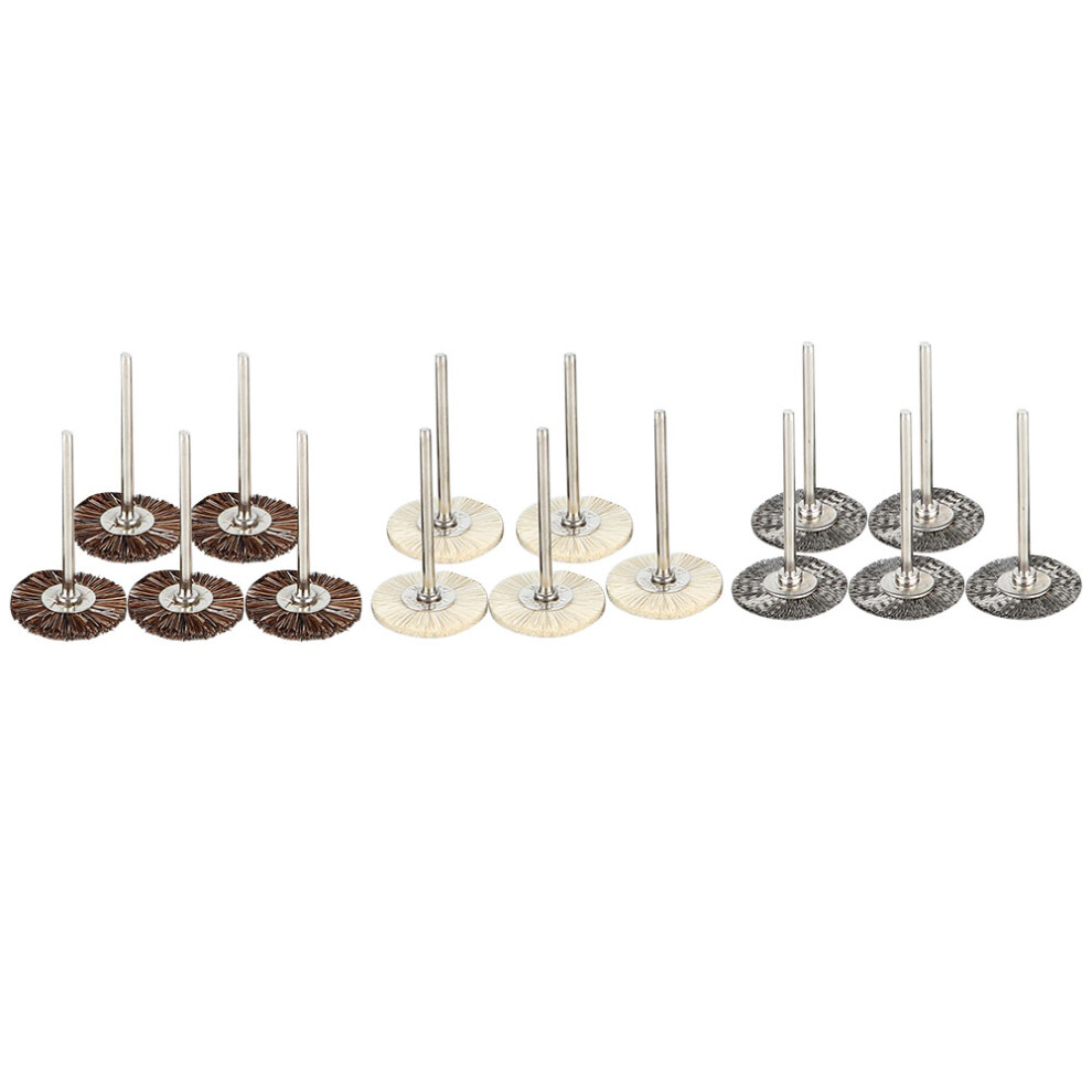 15Pcs Rotate Buffing Abrasive Wheel Steel Wire Polishing Brush 448787414571