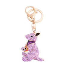 Cute Cartoon Animal Alloy Keychain Jewelry Gift (Purple)