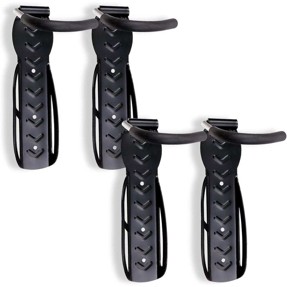 Kikidex (As Show, One Size) 4 Pcs. Bike Rack Wall Mount For 4 Bikes Wall Mounts Black