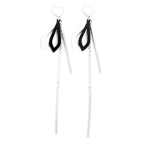Line Ear Stud Earrings Jewelry Accessory CHB-315 Silver