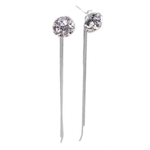 Line Ear Stud Earrings Jewelry Accessory CHB-299 Silver