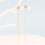 Line Ear Stud Earrings Jewelry Accessory CHB-341 Pink 2