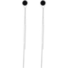 Women Line Ear Stud Earrings CHB-568 Silver