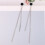 Women Line Ear Stud Earrings CHB-568 Silver 2