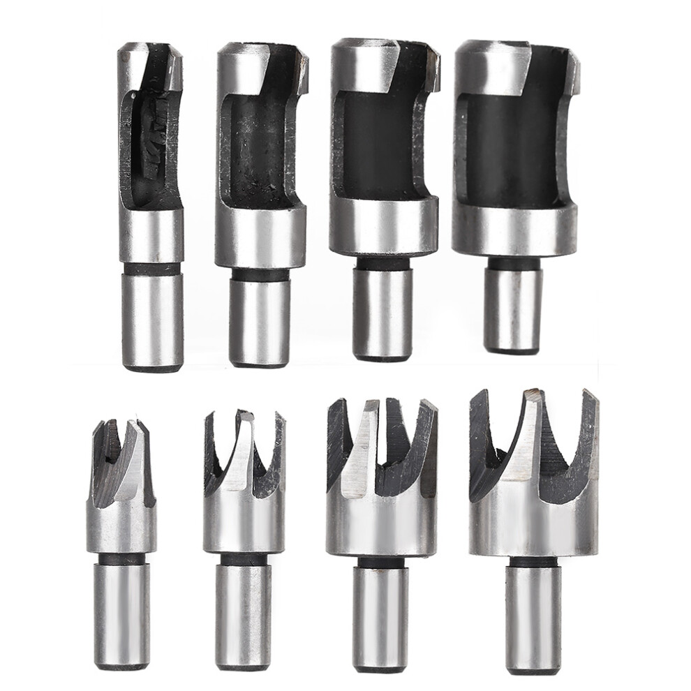 8Pcs/Set Carbon Steel Wood Plug Cutter 10Mm Shank Bit 448787490674