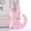 Sequins Cat Key Ring Cute Keychain Pink 2