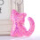 Sequins Cat Key Ring Cute Charm Pendant (Rosy) 3