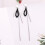 Line Ear Stud Earrings Jewelry Accessory CHB-315 Silver 2