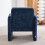 Living And Home Chenille Accent Chair with Lumbar Pillow, Blue 4