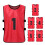 6PCS Adults Soccer Pinnies Quick Drying Training Numbered Bibs 2