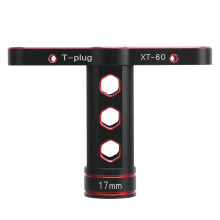 (Red) 17mm RC Hex Nut Socket T Sleeve Tool Aluminum Alloy