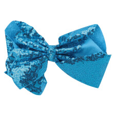 8inch Large Paillette Bowknot Hair Clip Bobby Pin Blue