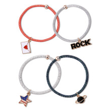 4pcs Handmade Simple Hair Ring Set High Elastic Rubber Band Hair Tie