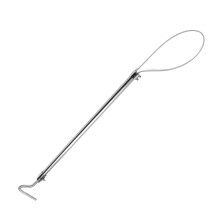 Stainless Steel Pig Catch Pole Pig Holder Catcher, Animal Control Pole, Silver Hog Catcher Pole For Pig Farm Equipment