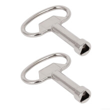 Gas Electric Utility Meter Key Triangle Service Access Tool, Stainless Steel, 2-Pack, Box Cabinet Cupboard Lock