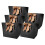 10pcs Black Paper Gift Bags with Gold Handle 3# 3