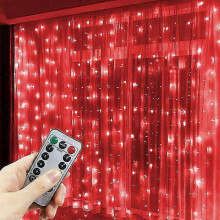 (6x1M, Red) 3m 4m 6m Usb Curtain Garland Festoon Led Light Christmas String Lights Christmas Decorations 2024 Holiday Wedding Decorative