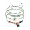 3PCS Men Women Handmade Adjustable Rope Beading Bracelet Bangle Set 1
