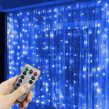 (4x2M, Blue) 3m 4m 6m Usb Curtain Garland Festoon Led Light Christmas String Lights Christmas Decorations 2024 Holiday Wedding Decorative