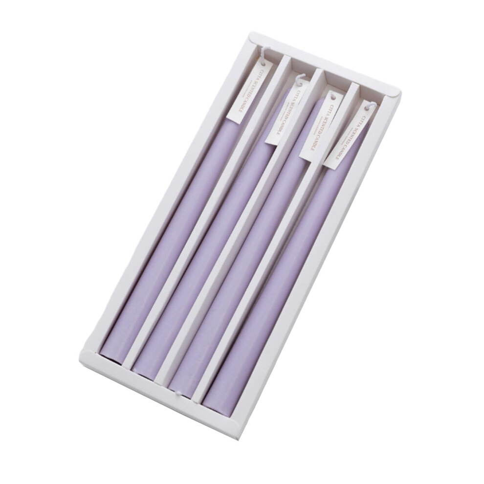 Transparent Dual Use Crystal Glass Candle Holder, European Style Retro Romantic Home Decor, Light Purple Lavender Scent-image-OPC-PMMC76Z-NEW