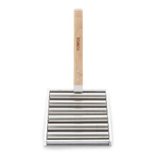 Tower Hot Dog Roller with Wooden Handle, Robust Construction, Stainless Steel T932024