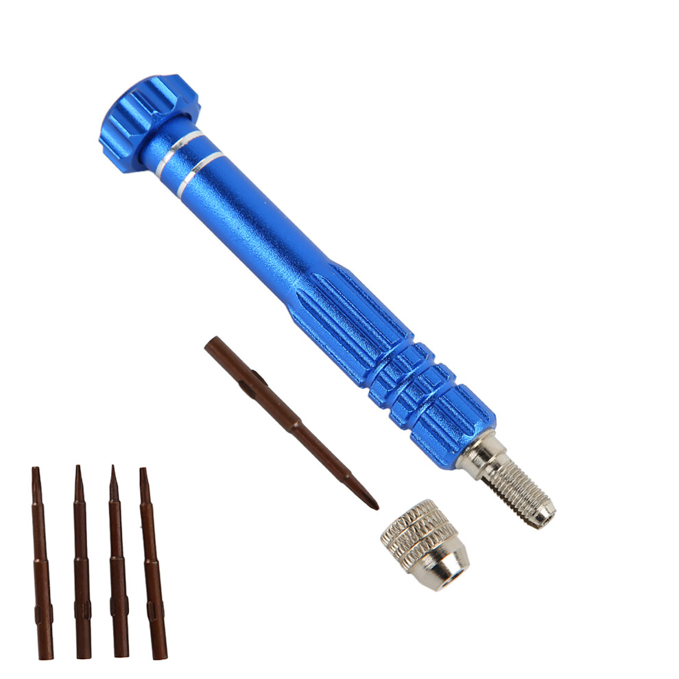 Screwdriver Handle With 5 Precision Bits Repair Kit (Blue) 667859167447